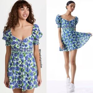 Crawford Sweetheart Tiered Floral Mini Dress